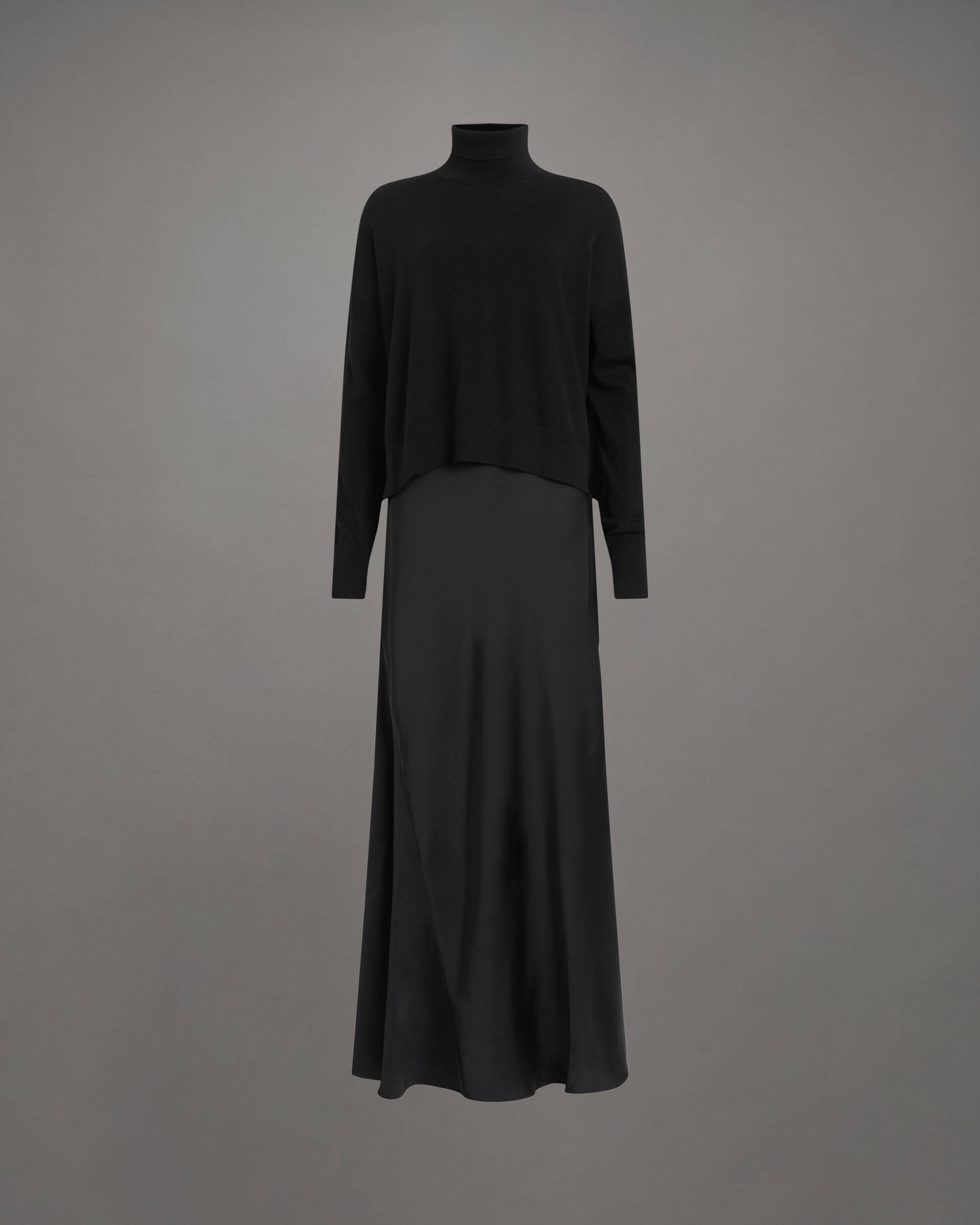 Amos Mercer 2-In1 Maxi Dress Black | ALLSAINTS US