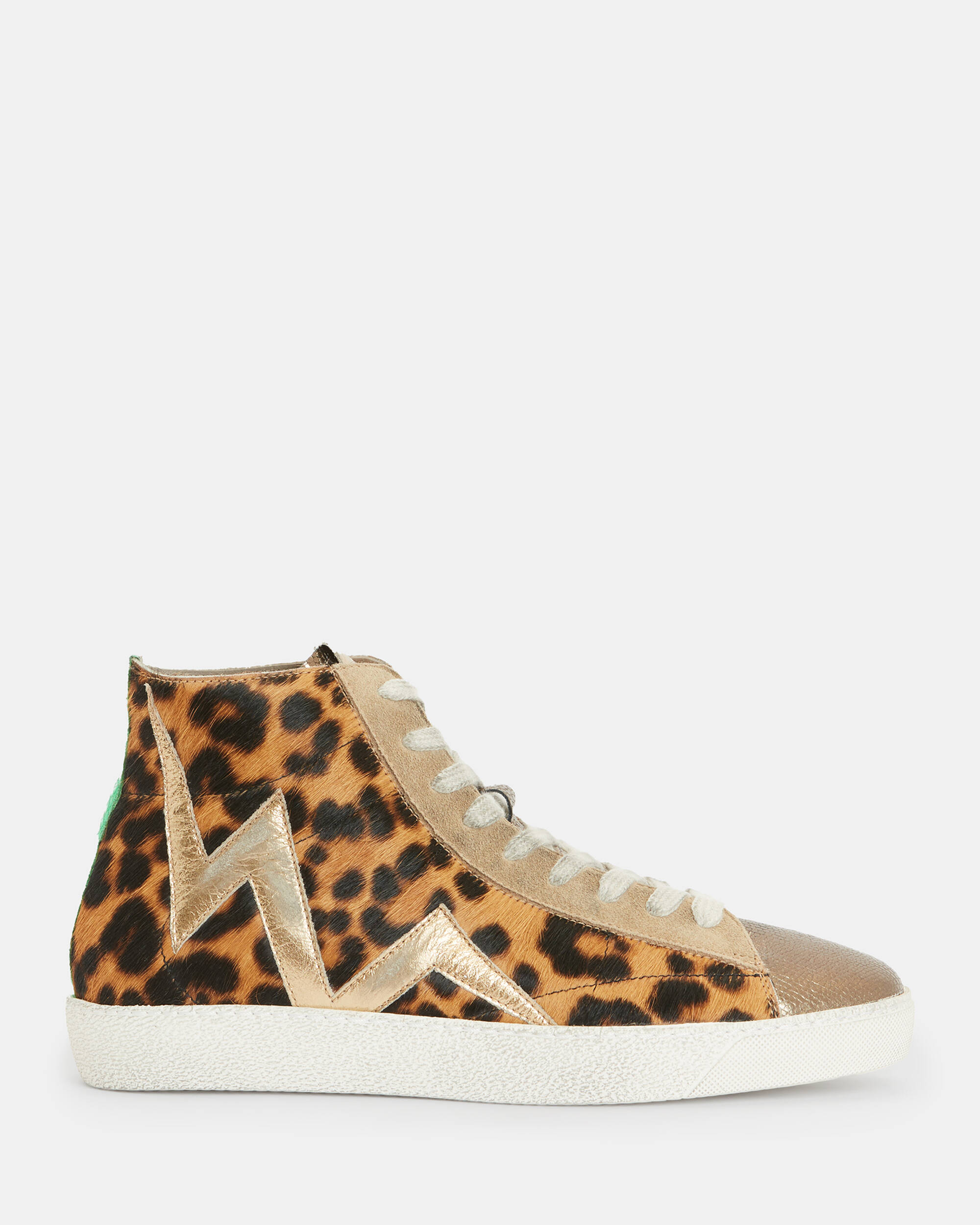 Tundy Bolt Leopard Print Leather Sneakers  large image number 1