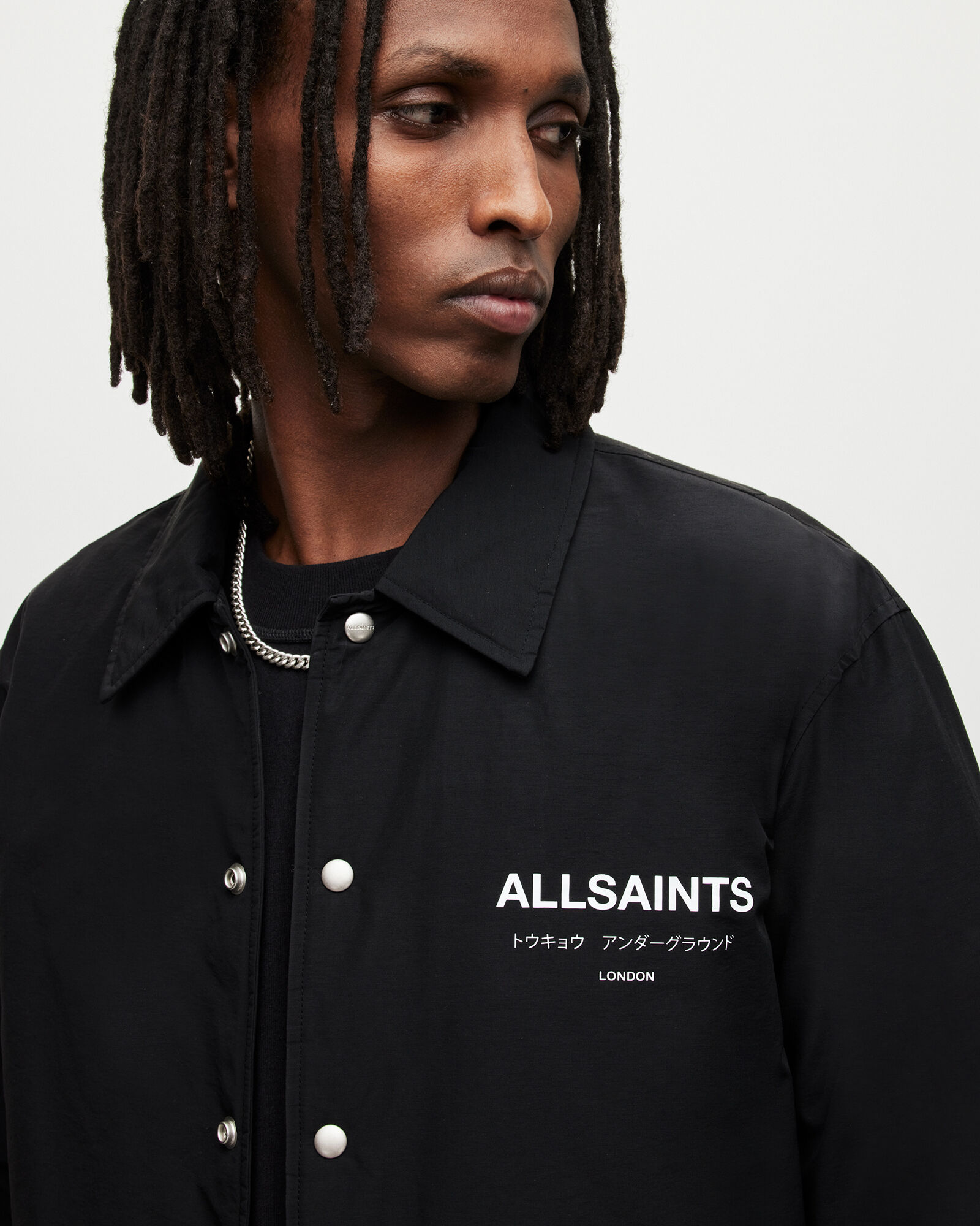 Underground Coach Jacket Black ALLSAINTS US