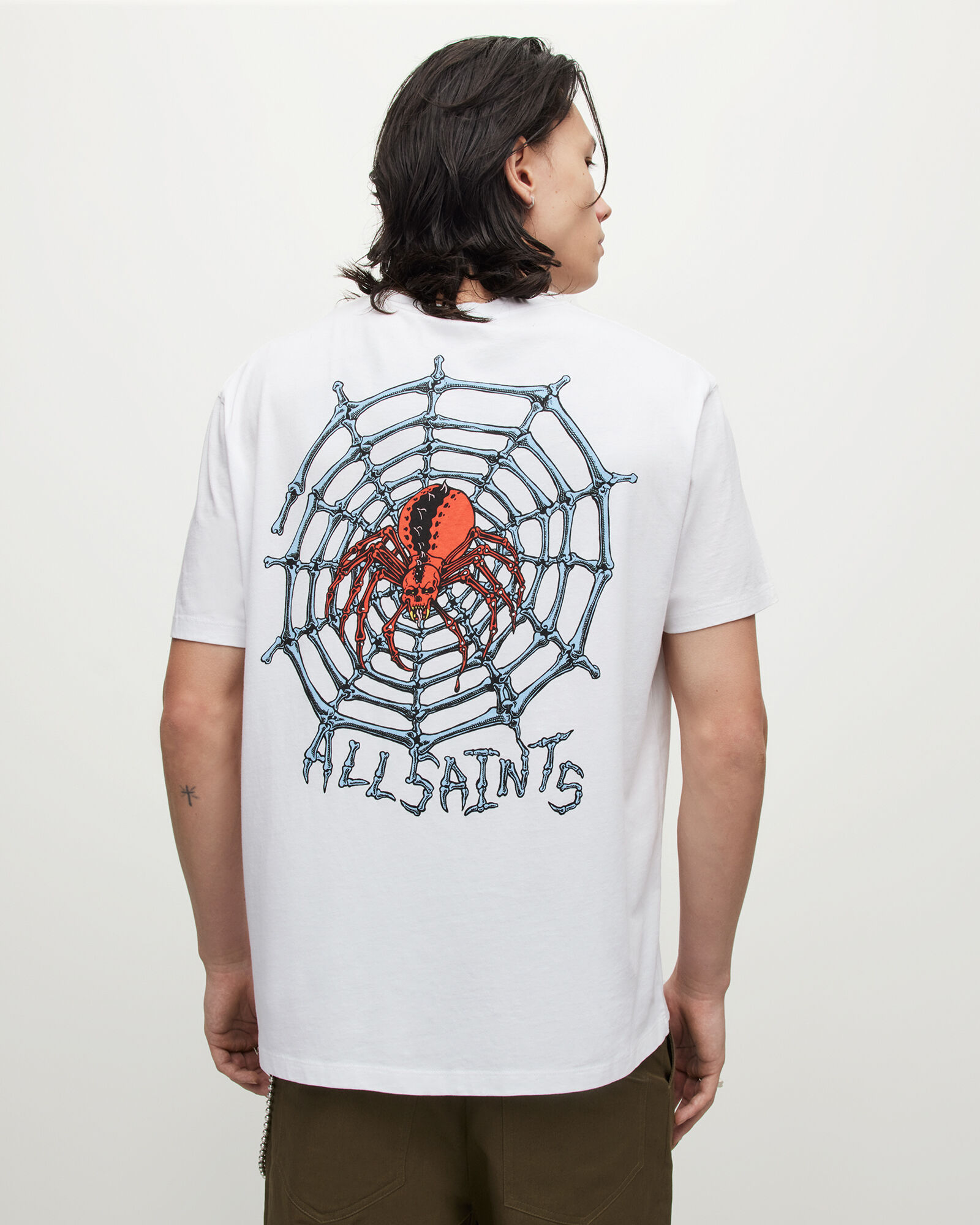 Spinner Crew T-Shirt Optic White | ALLSAINTS US