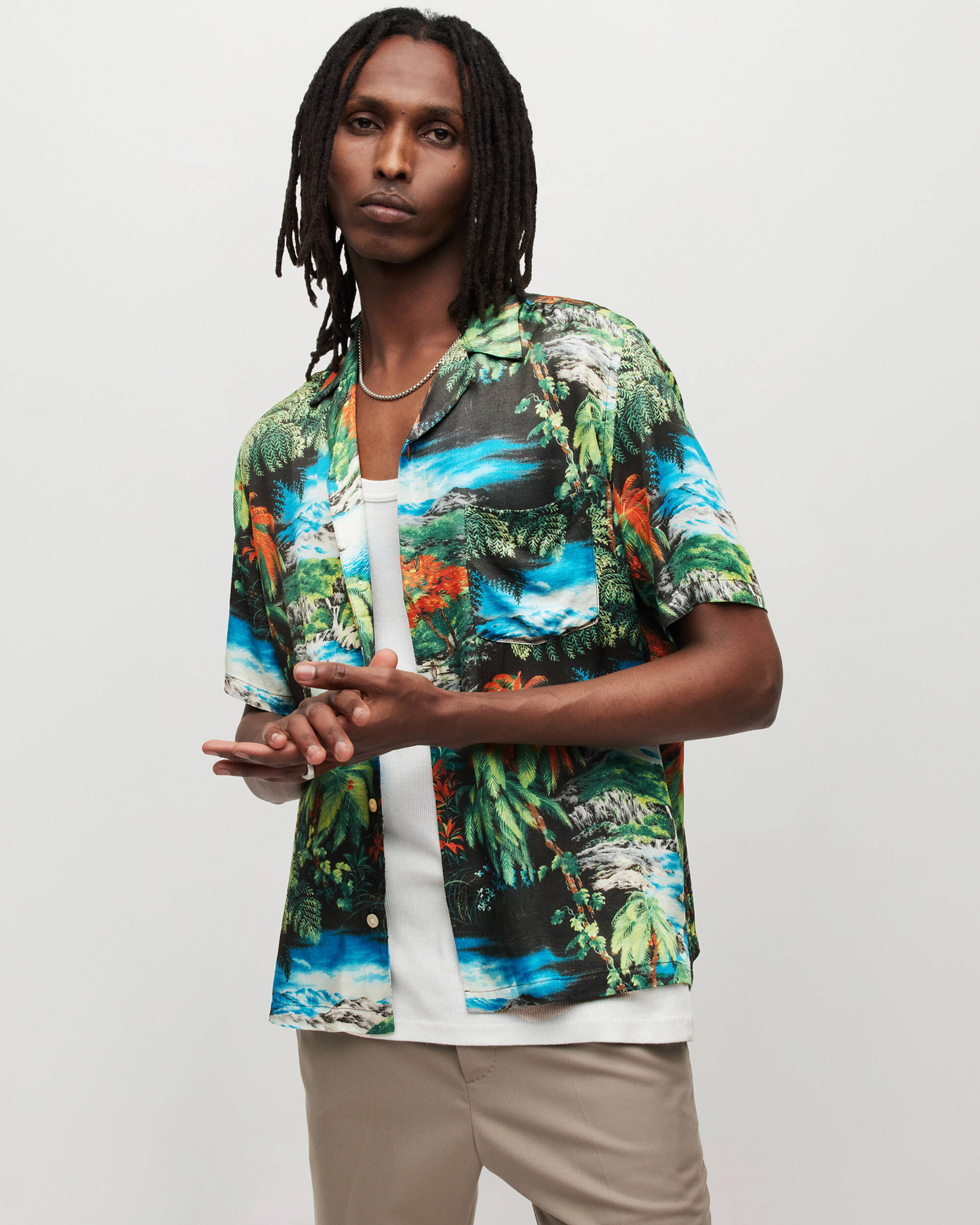 Bois Tropical Print Short Sleeve Shirt  large image number 4