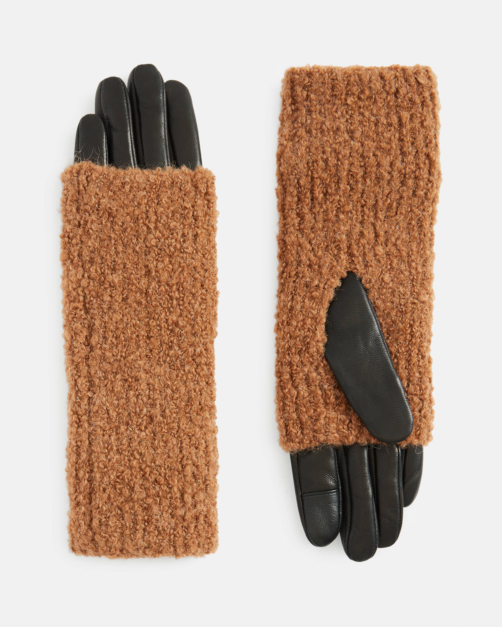 Darby Knitted Cuff Leather Gloves  large image number 1