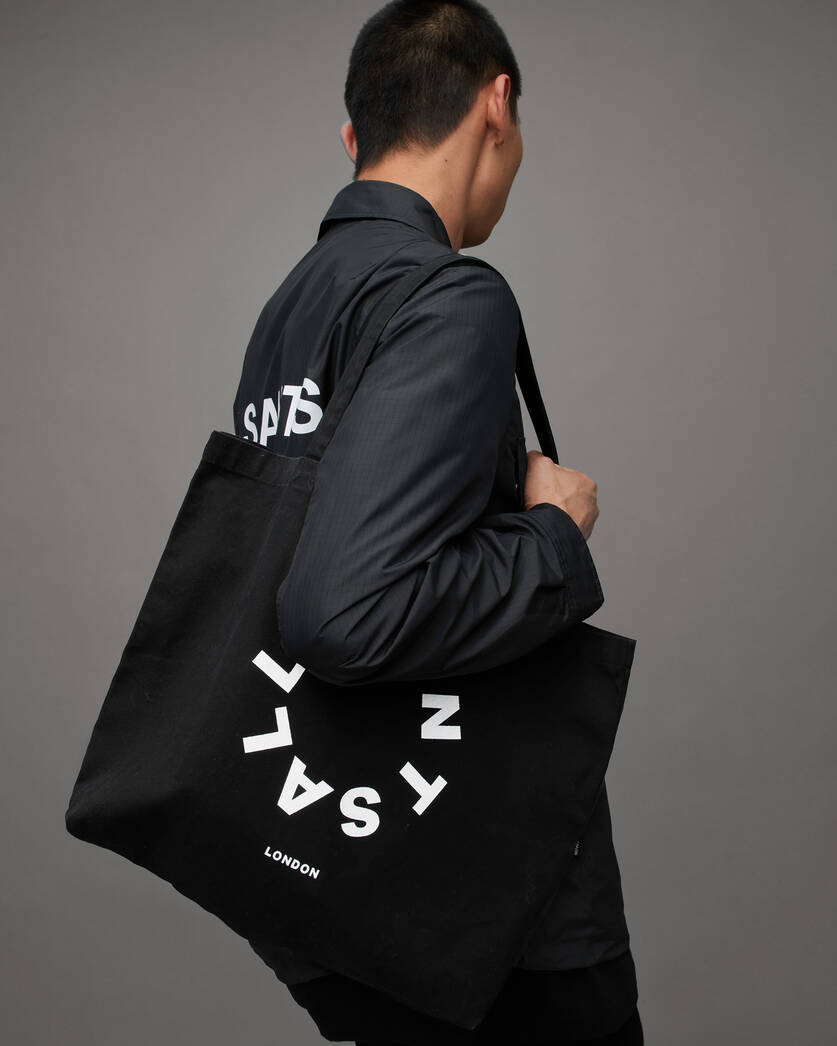 AllSaints Tierra Tote Bag in Black/White