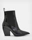 Ria Pointed Leather Heeled Boots  large image number 1