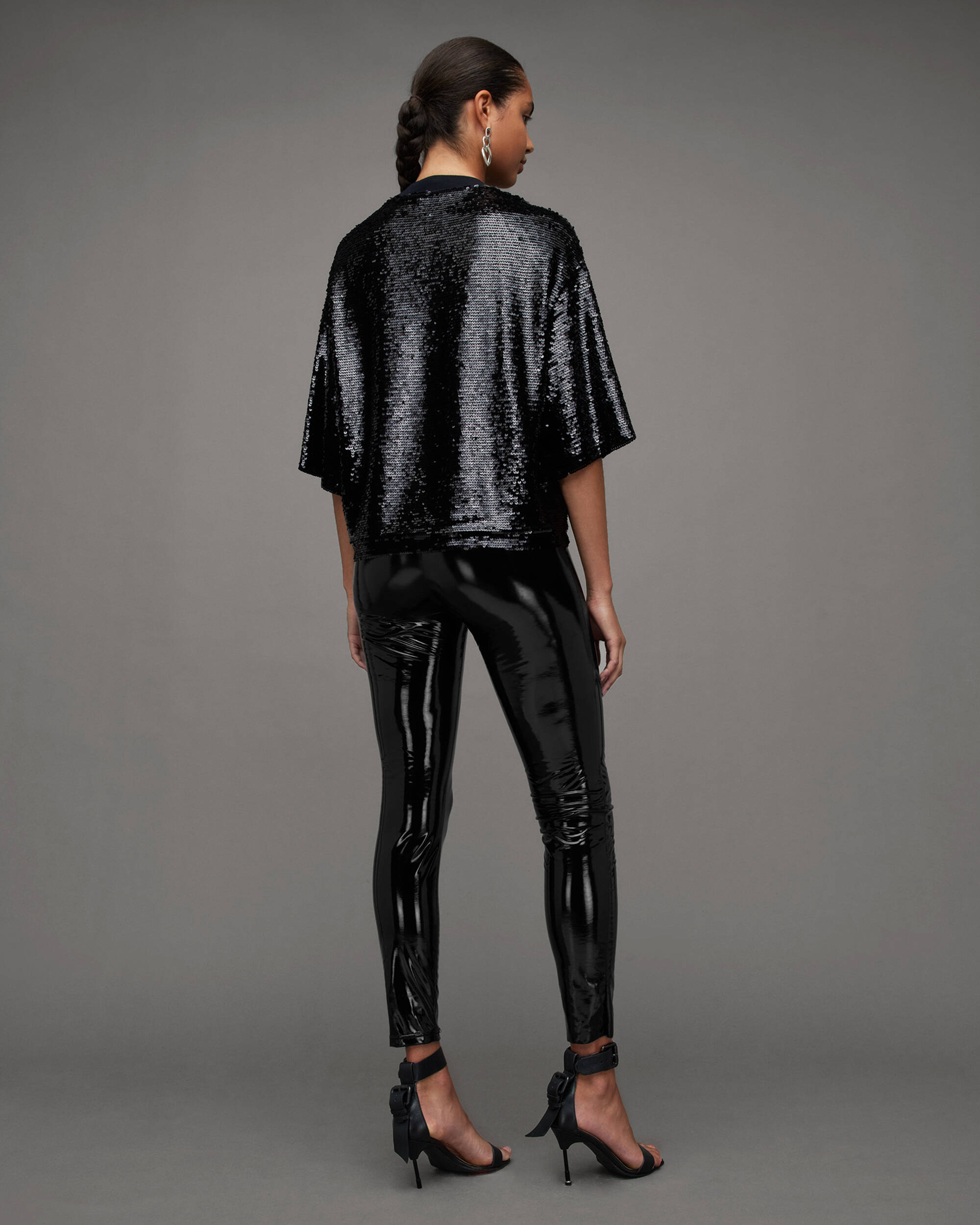 Cora Shine Leather-Look Skinny Leggings  large image number 5
