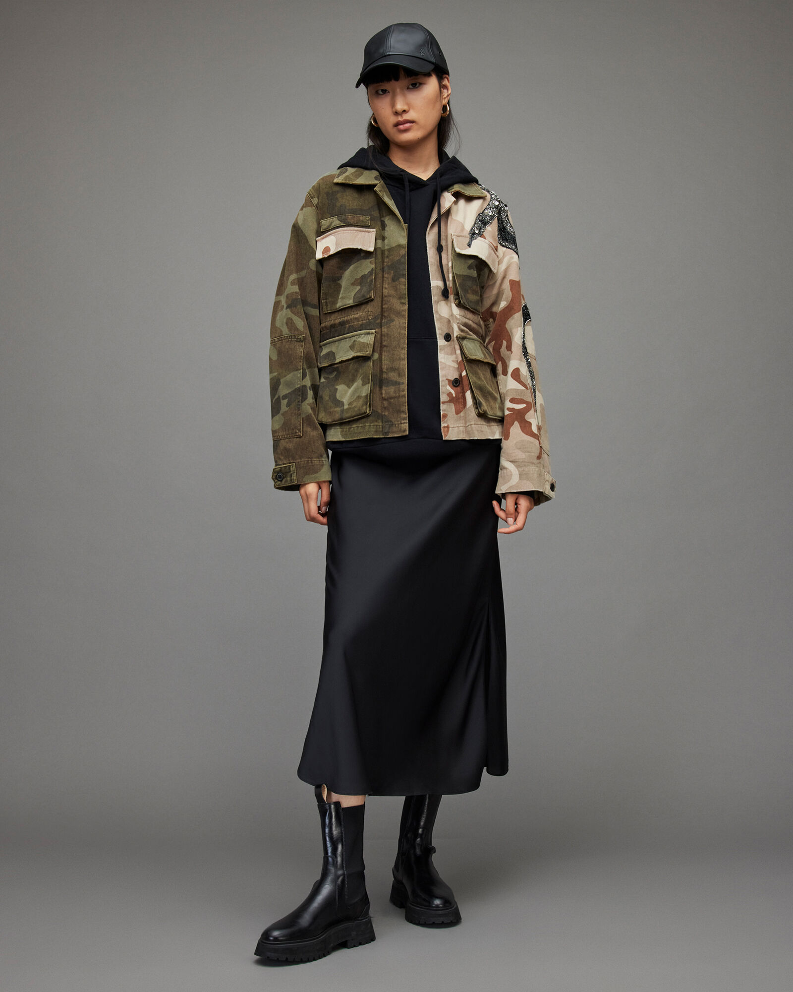 Finch Camouflage Jacket CAMO GREEN ALLSAINTS US