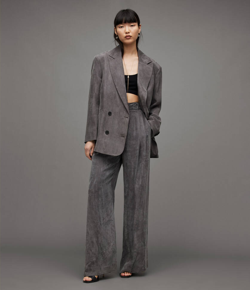 Elle Lightweight Relaxed Fit Suit Grey | ALLSAINTS US