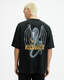 Dragon Skull Printed Crew Neck T-Shirt  large image number 5