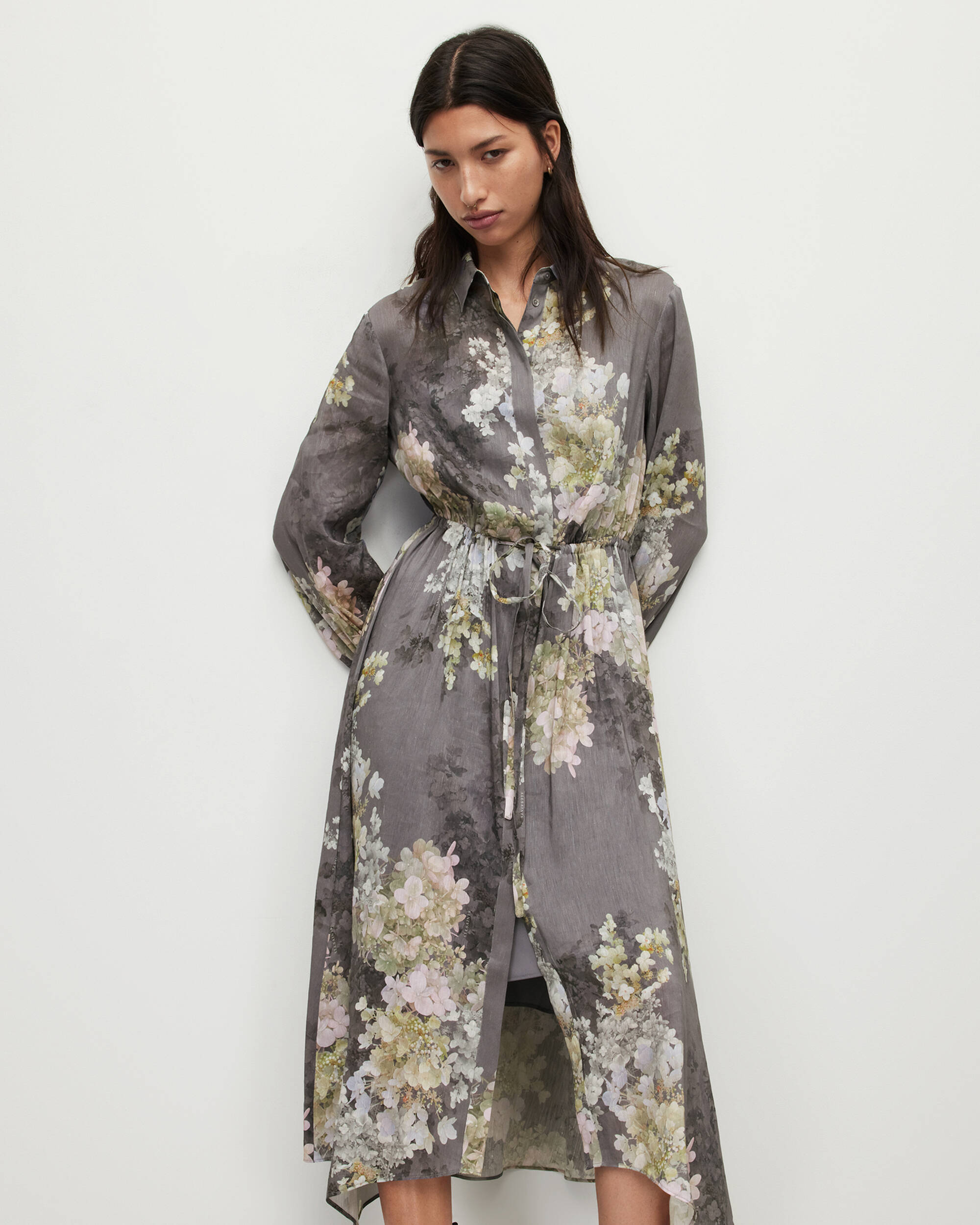 Skye Venetia Silk Linen Blend Midi Dress  large image number 4