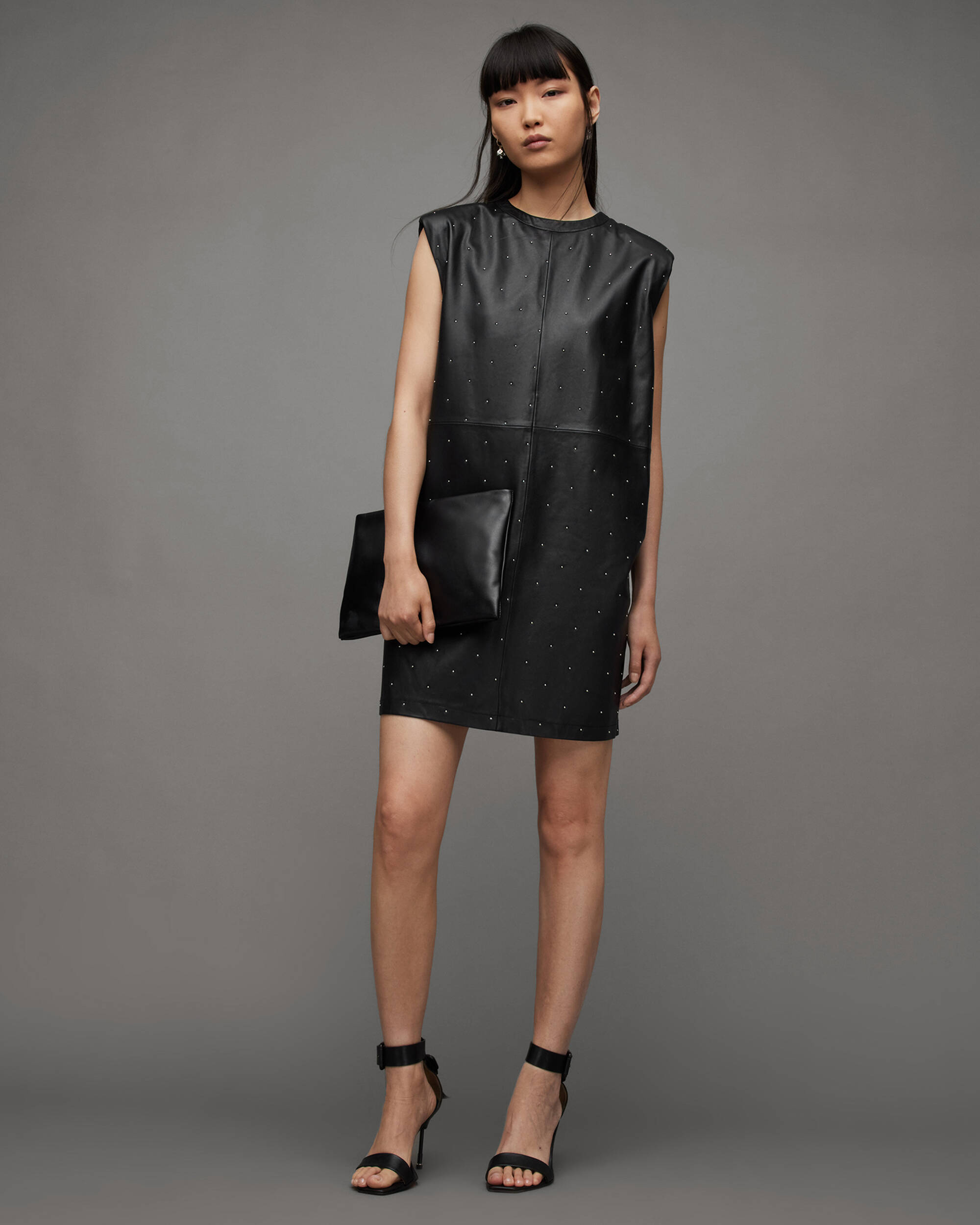 Mika Pin-Studded Leather Mini Dress  large image number 1