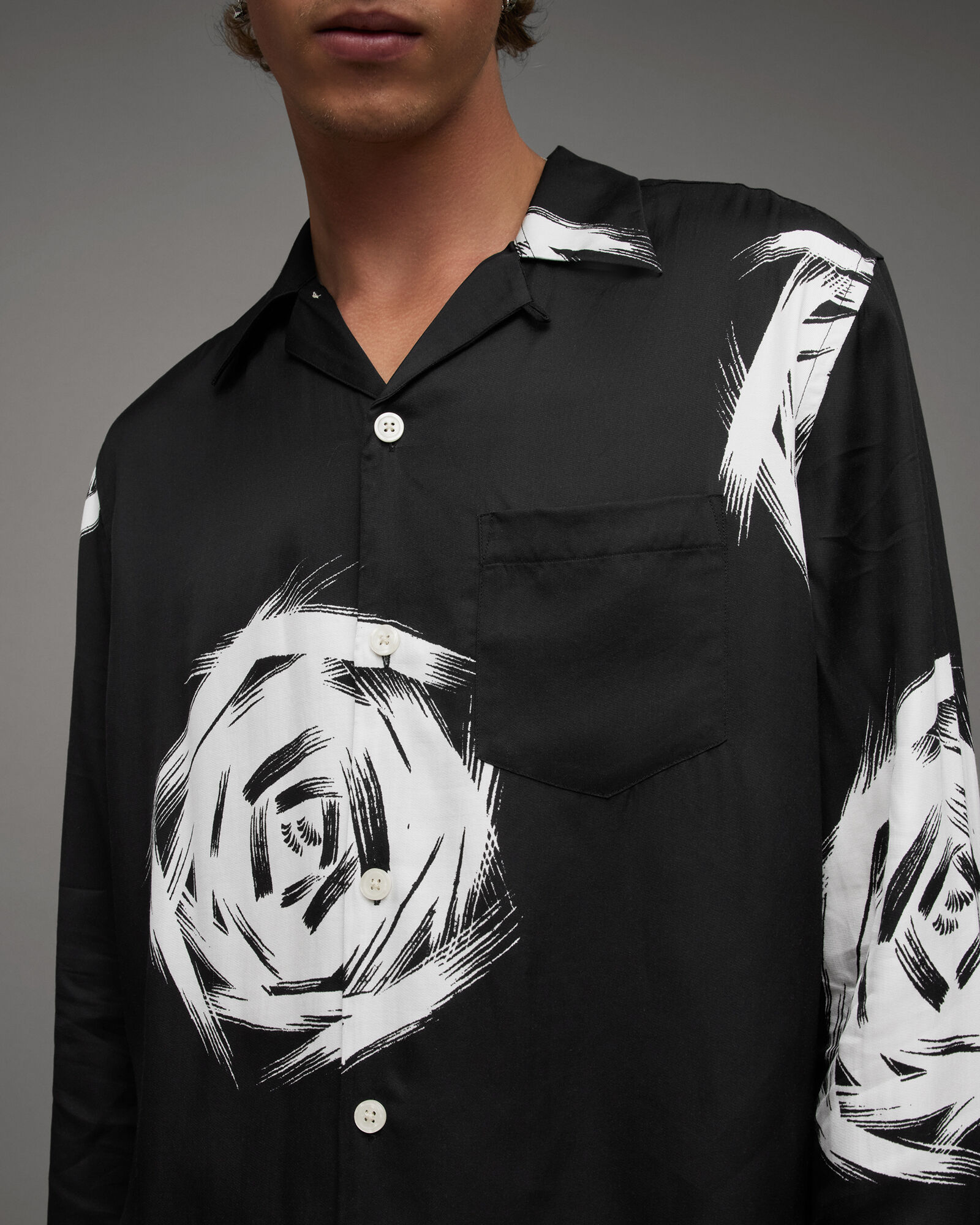 Rose Galaxy Floral Print Shirt