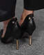 Robin Pointed Leather Court Heeled Shoes  large image number 3