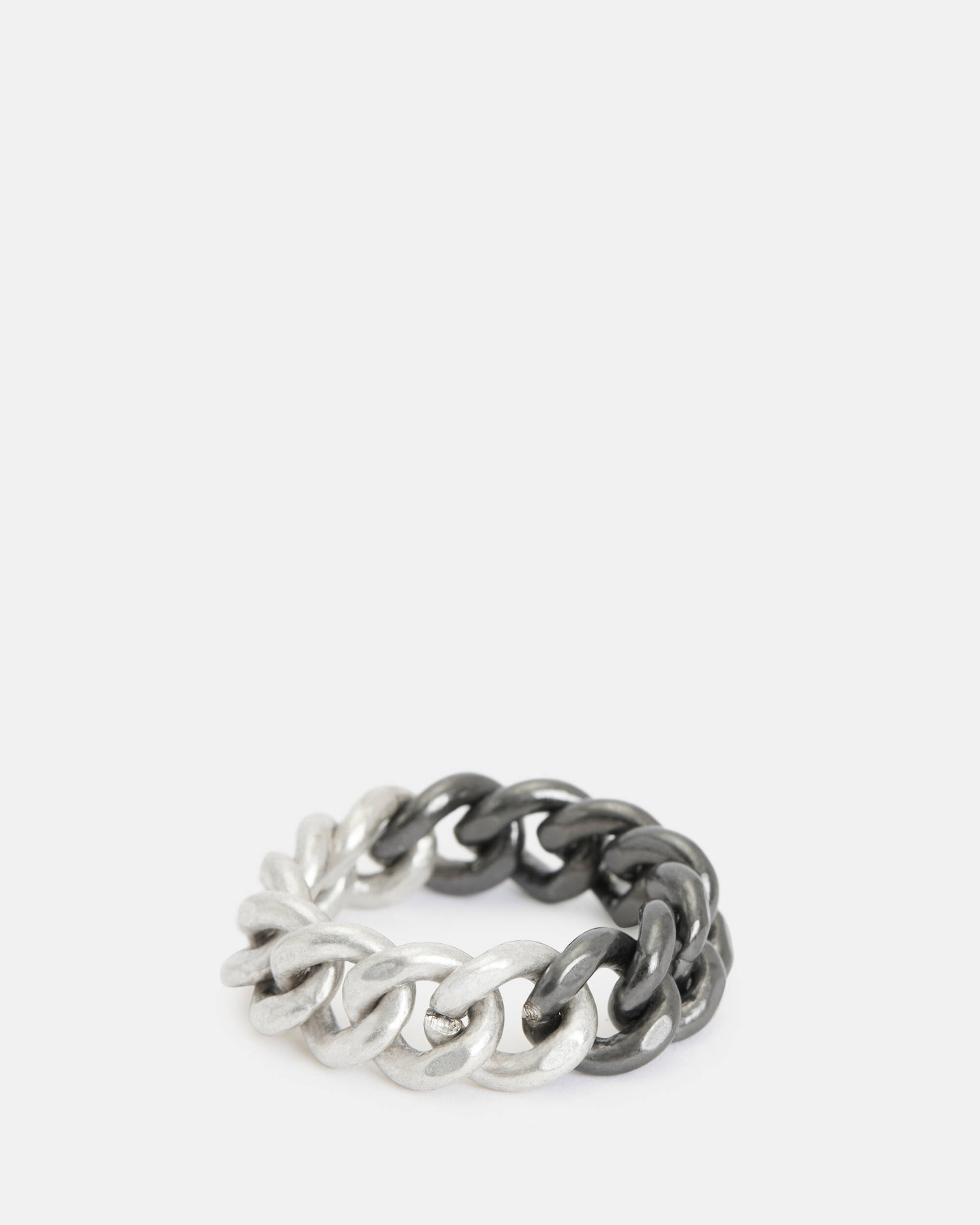 Colt Two Tone Curb Chain Sterling Silver Ring  large image number 4