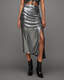 Carla Gathered Metallic Midi Skirt  large image number 2