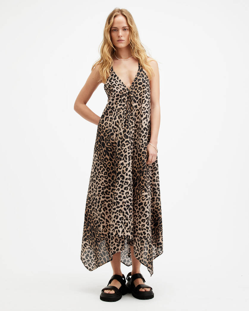 Lil Leopard Print Asymmetric Maxi Dress  large image number 3