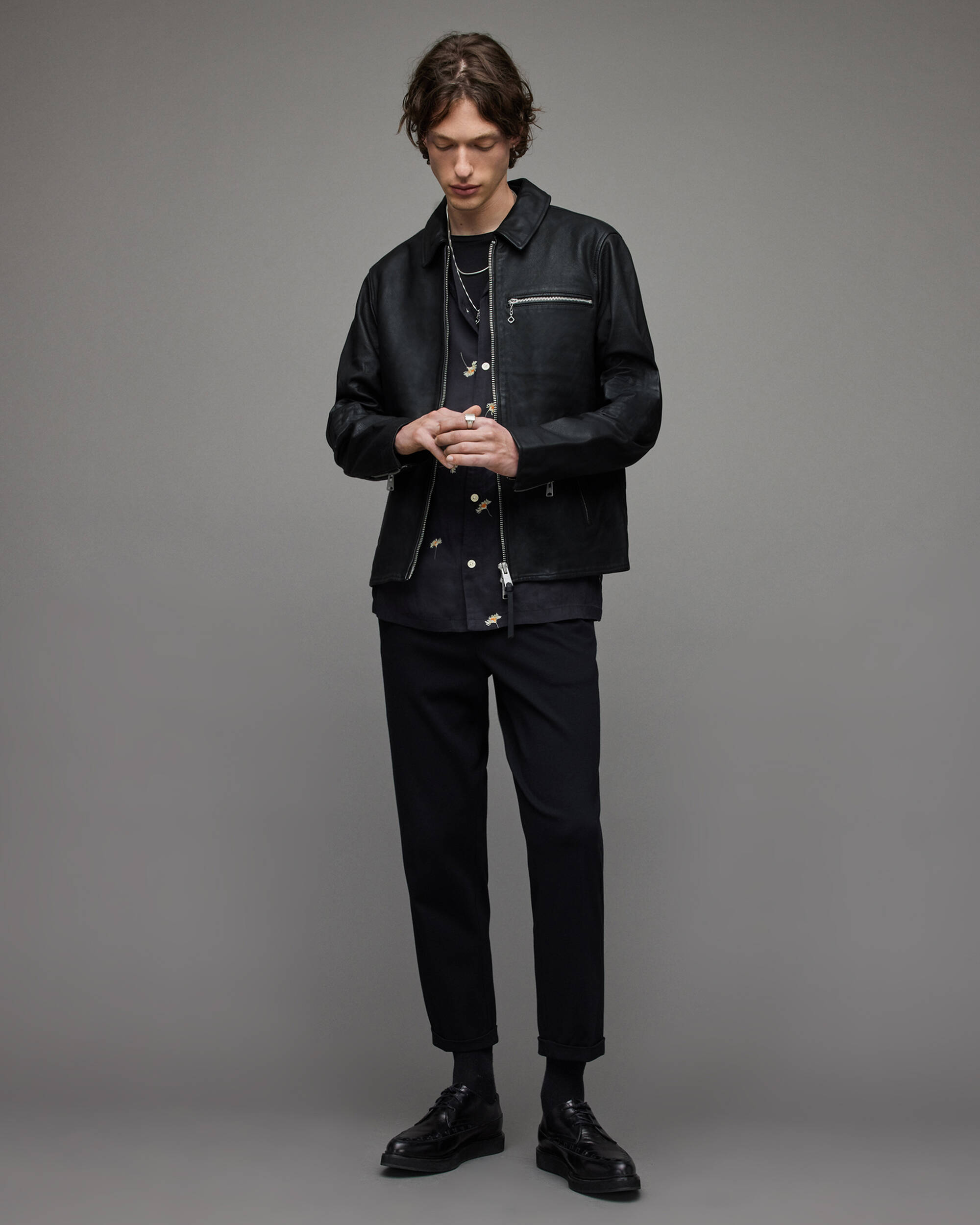 Brett Leather Jacket Black | ALLSAINTS US