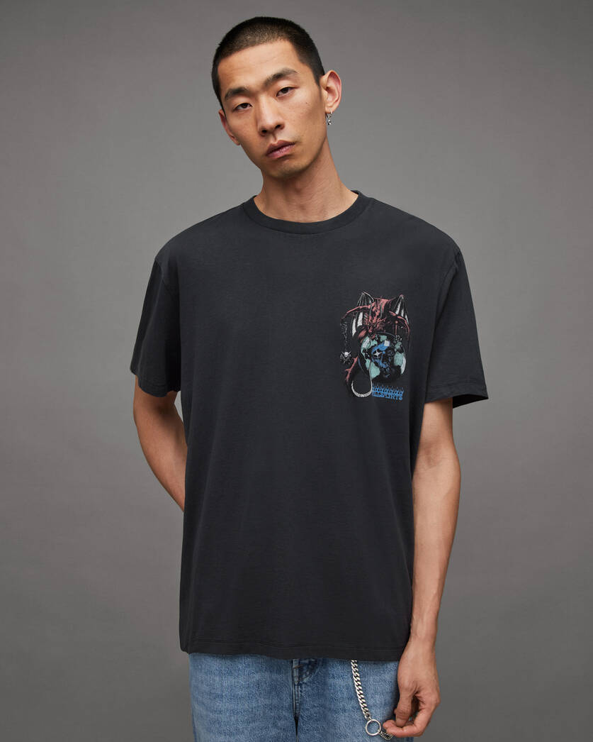 Space Dragon Graphic Relaxed T-Shirt  large image number 2