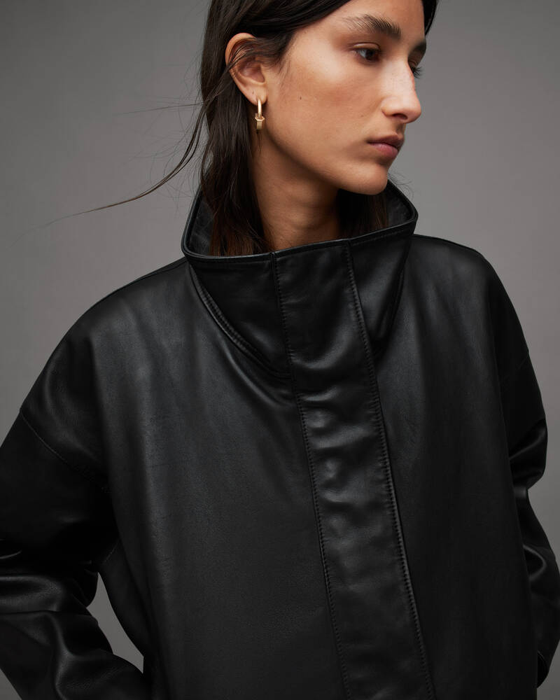 Ryder Leather Jacket Black | ALLSAINTS US