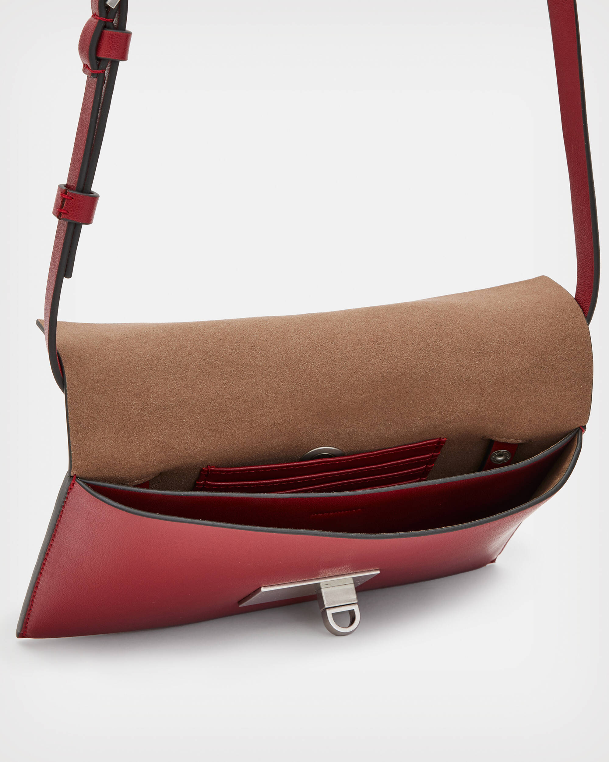 Francois Leather Crossbody Bag Red