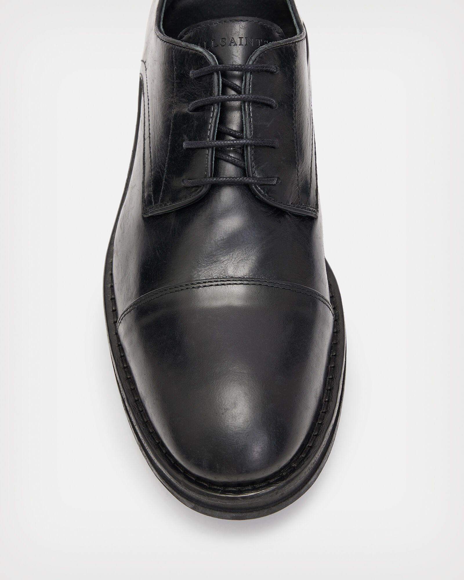 Mens Shoes Lace-ups Derby shoes AllSaints Mens Brutus Leather Derby Shoe in Black for Men 