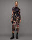 Tia Tippi Floral Print Mesh Midi Dress  large image number 1