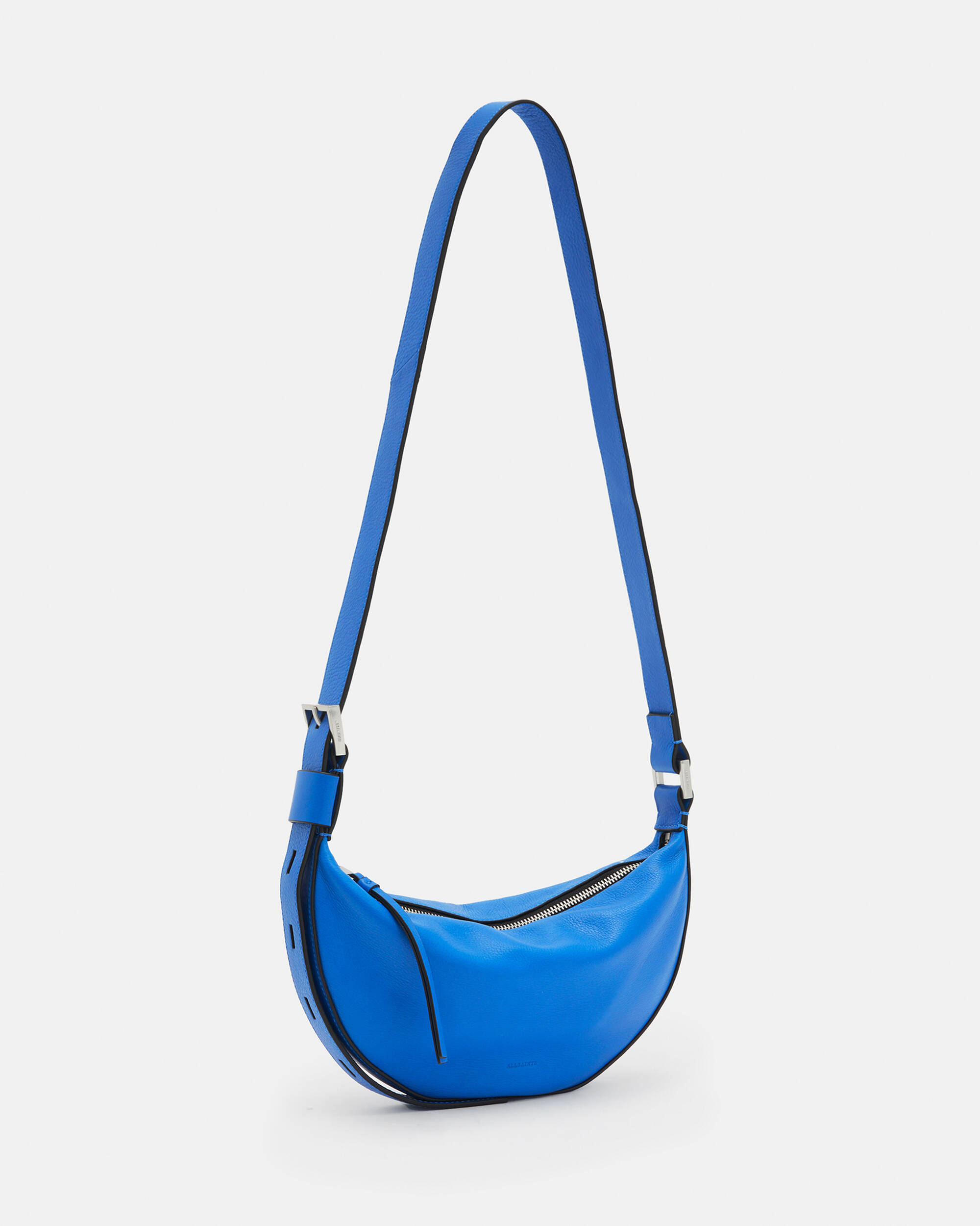 Half Moon Leather Crossbody Bag CALA BLUE | ALLSAINTS US