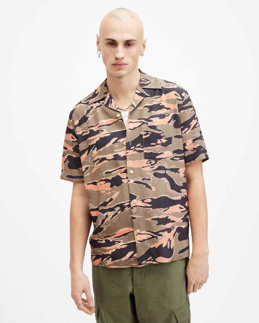 Solar Camouflage Print Relaxed Fit Shirt  large image number 1