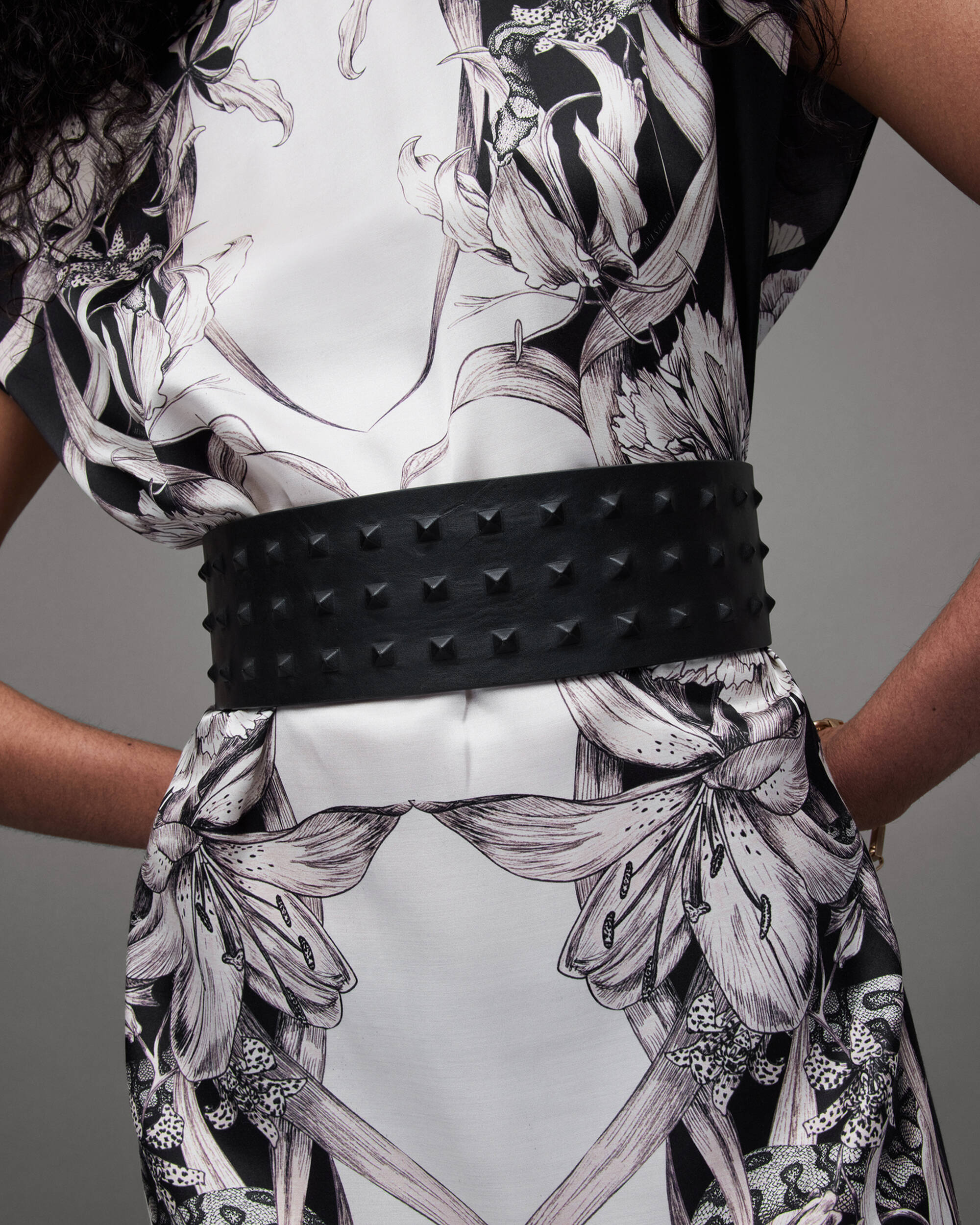 Lara Studded Leather Waist Belt  large image number 2