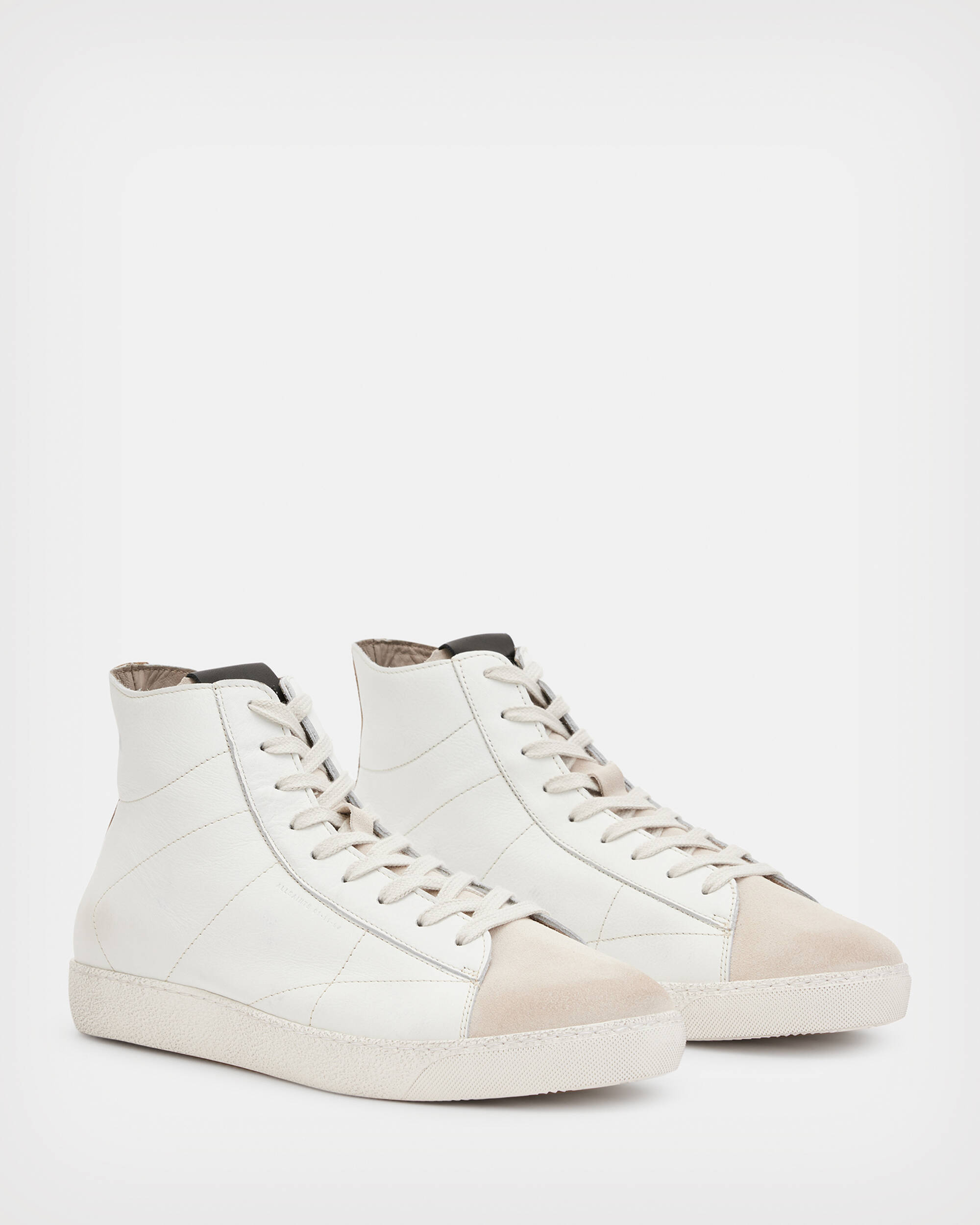 Tundy High Top Sneakers WHITE LEOPARD | ALLSAINTS US