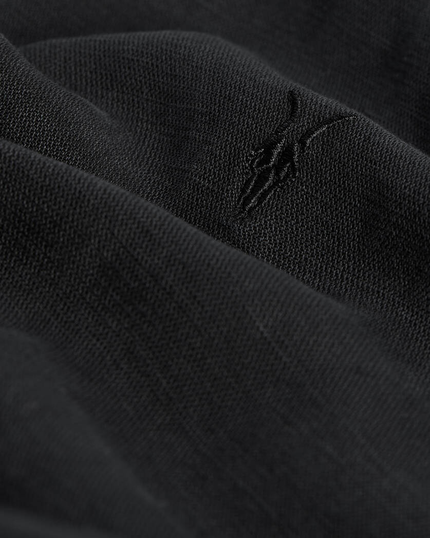 Laguna Linen Blend Relaxed Fit Shirt Washed Black | ALLSAINTS US