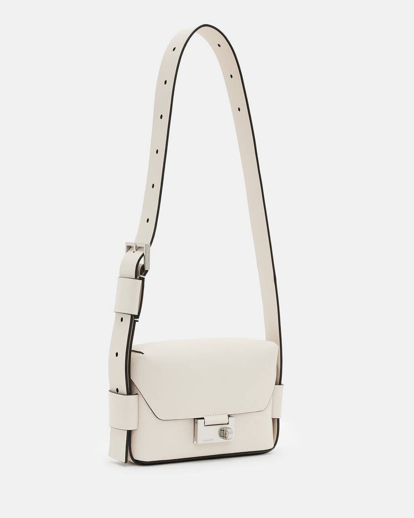 Leather crossbody bag Louis Feraud White in Leather - 26752408