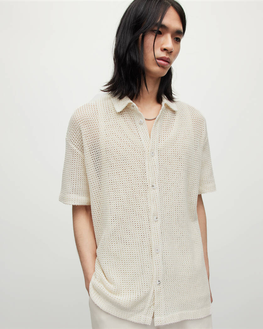 Munroe Open Stitch Mesh Relaxed Shirt  large image number 5