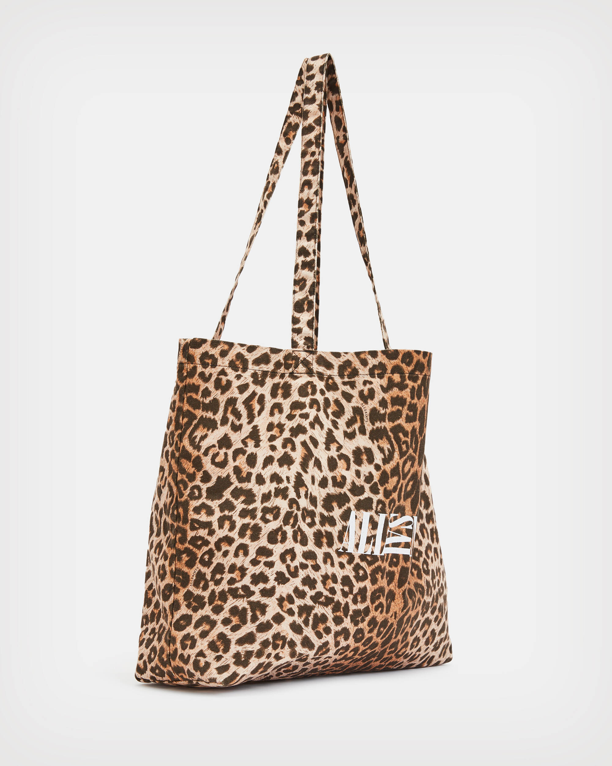 Oppose Leopard Print Tote Bag Brown/Black | ALLSAINTS US