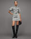Jackie Denim Puff Sleeve Mini Dress  large image number 1