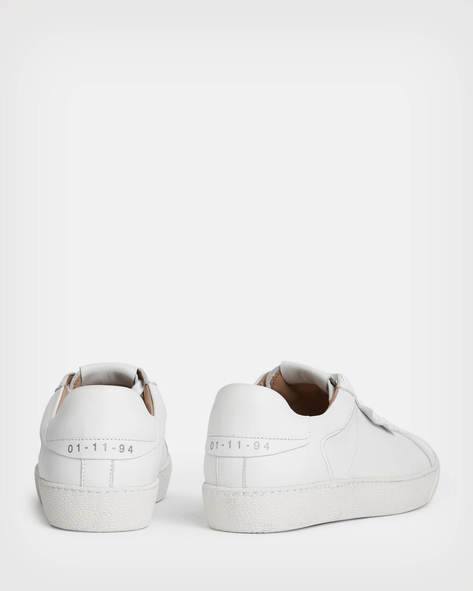 Kvæle Ruddy Mellem Sheer Low Top Leather Sneakers White | ALLSAINTS US