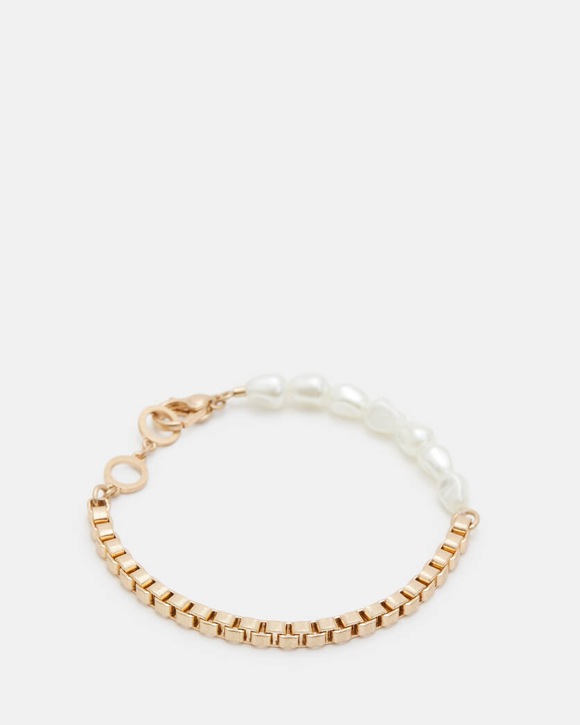 Edie Pearl Bead Box Chain Bracelet  large image number 4