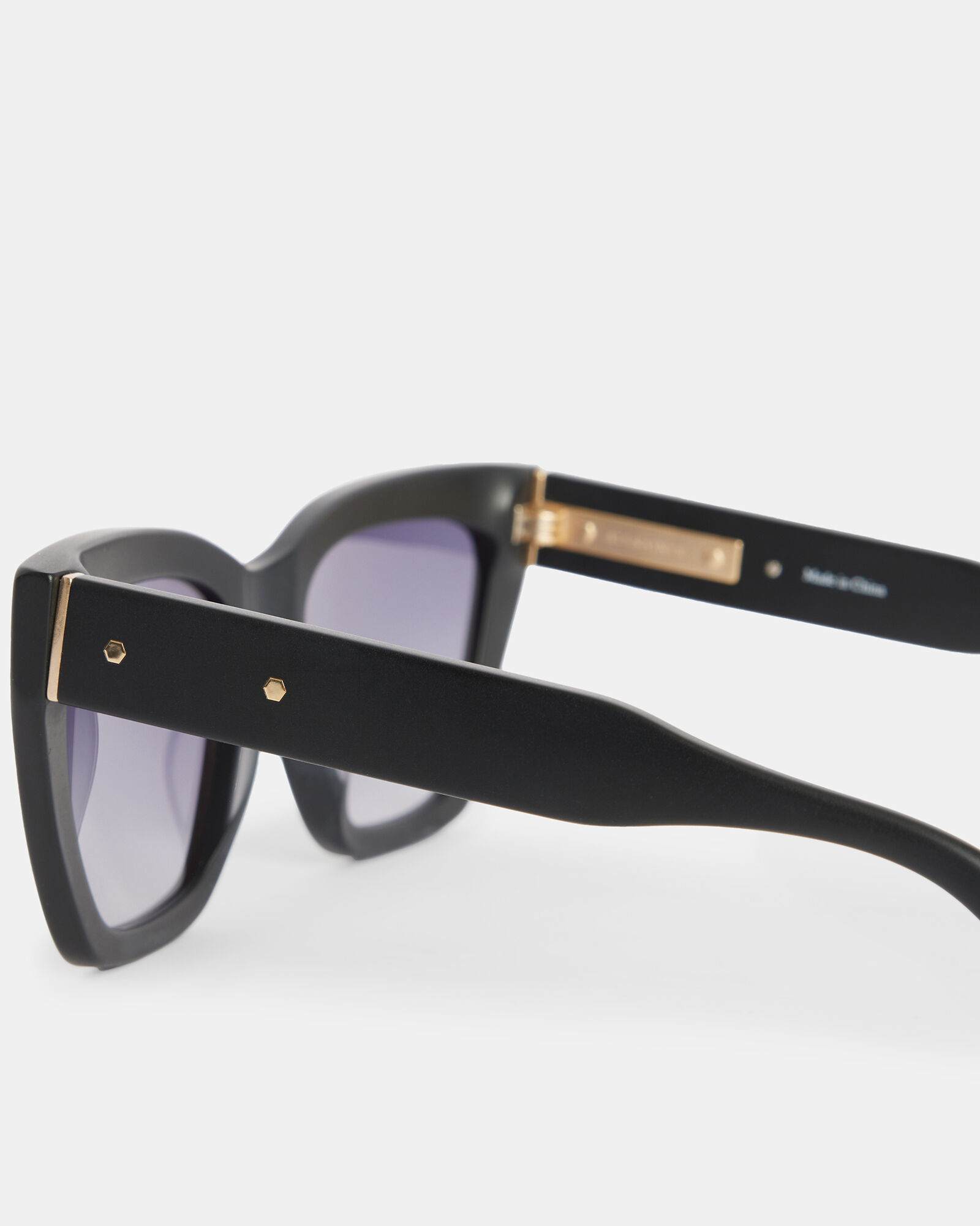 Minerva Square Cat Eye Sunglasses MATTE BLACK | ALLSAINTS US