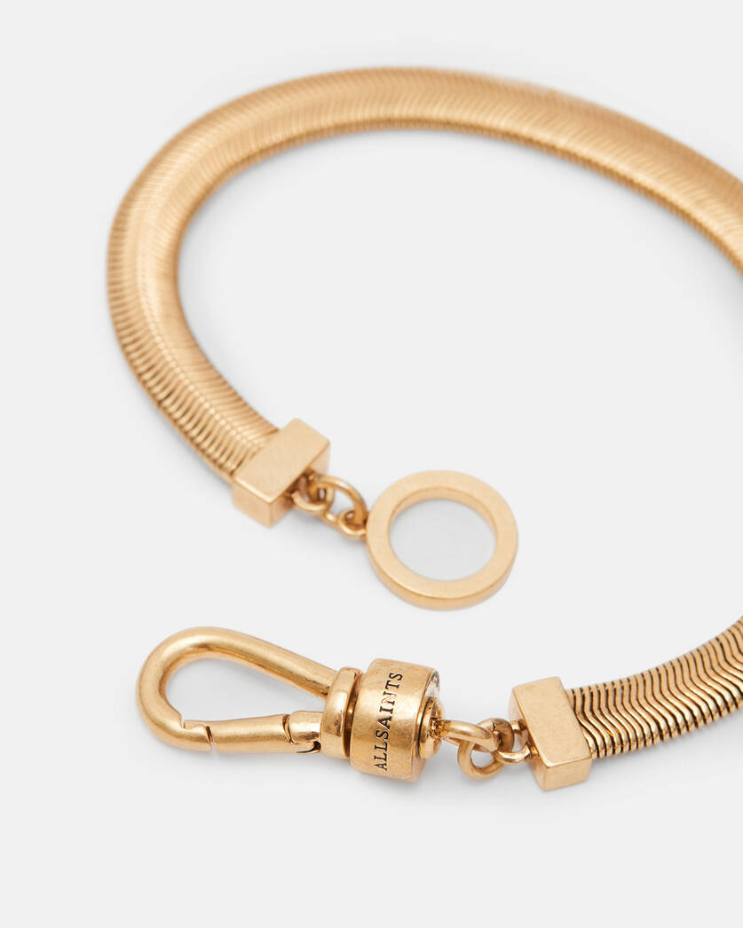 Flat Snake Gold-Tone Bracelet  large image number 5