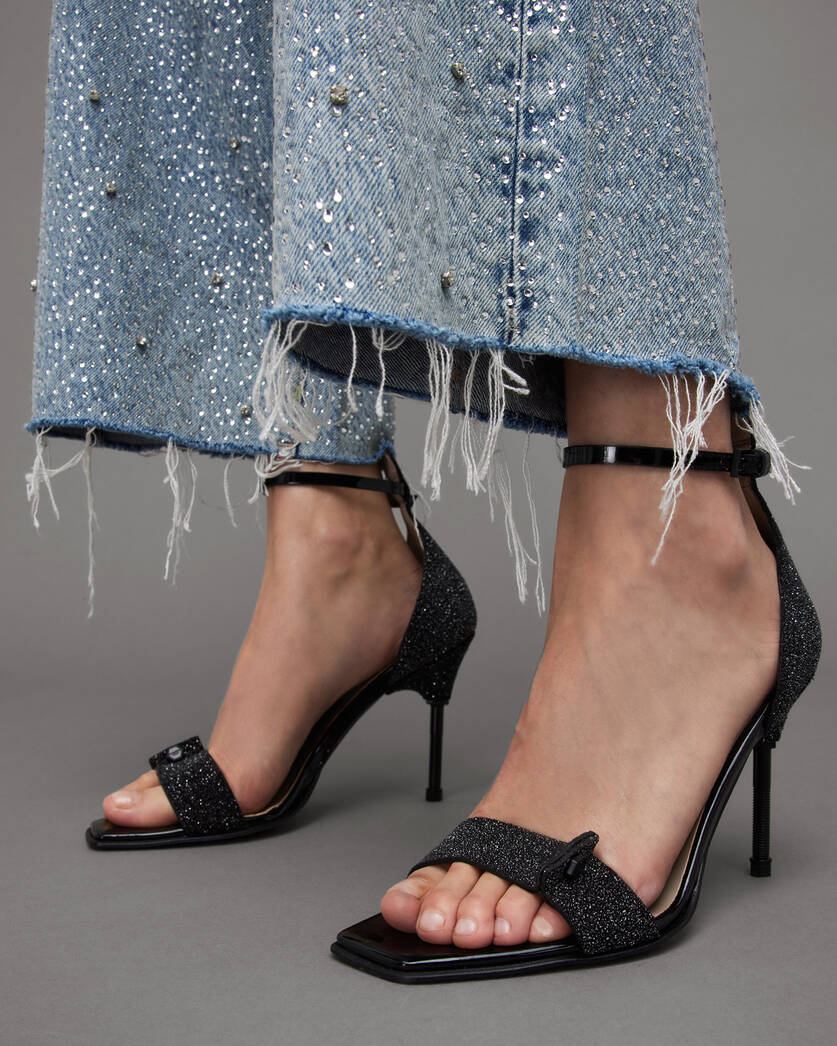 Betty Sparkle Leather Sandal Heels  large image number 1