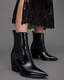 Ria Pointed Leather Heeled Boots  large image number 2