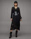 Sabrina Pleated Asymmetric Midi Dress  large image number 1