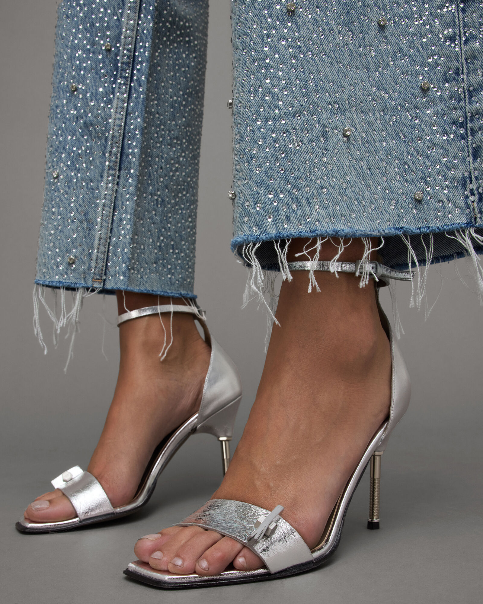 Amara Metallic Heeled Sandals – Mint Velvet