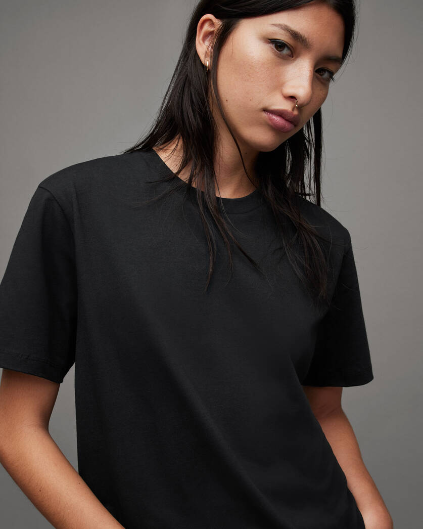 ALLSAINTS Oversized T-Shirt Black | Boyfriend US Downtown