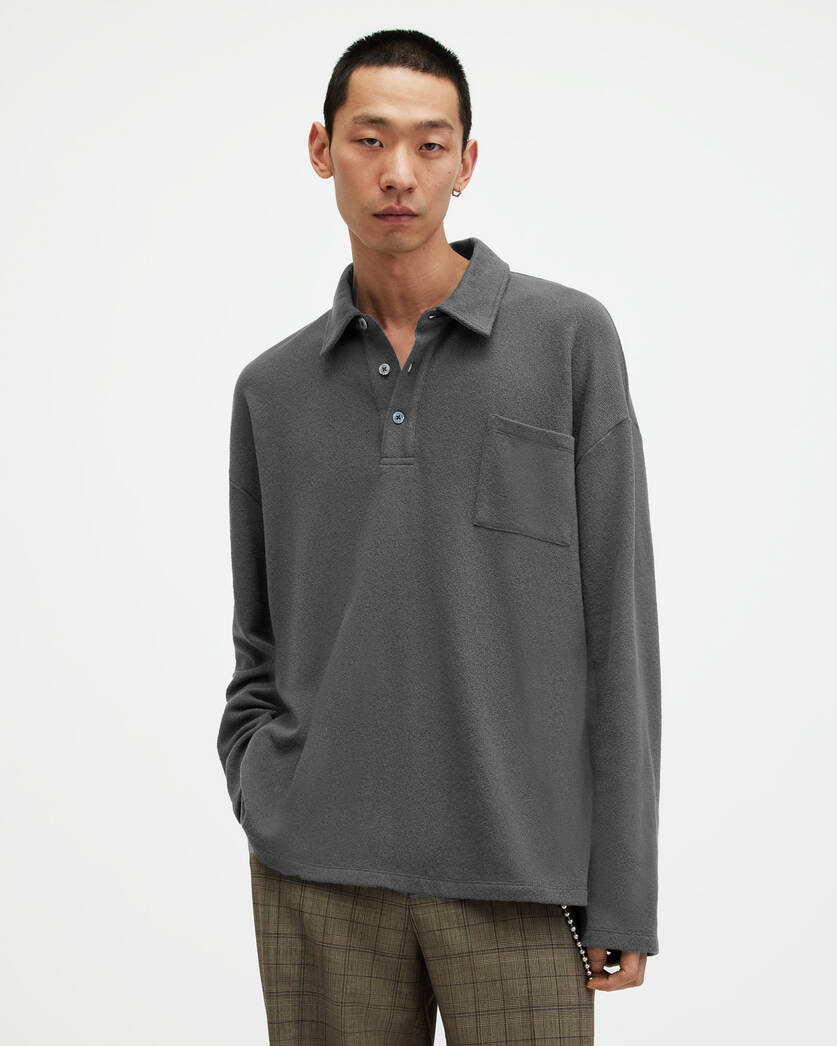 Eris Long Sleeve Oversized Polo Shirt  large image number 1