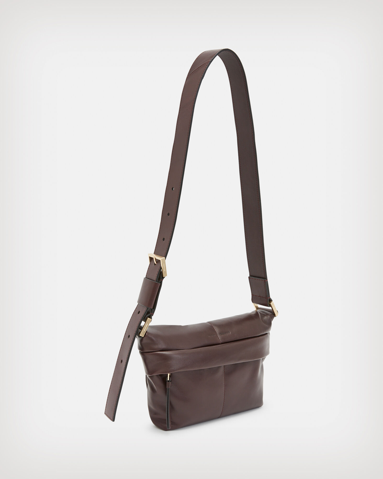 Colette Quilted Leather Crossbody Bag Mahogany ALLSAINTS US