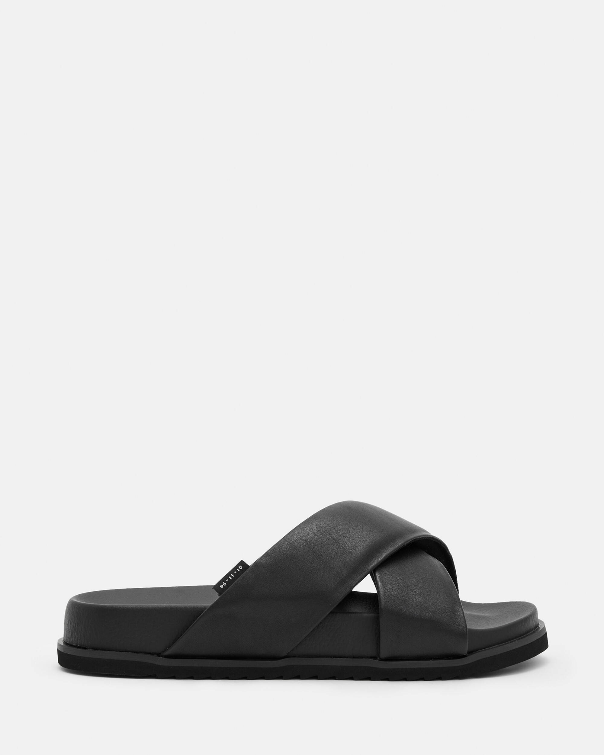 Grit Leather Crossover Sandals