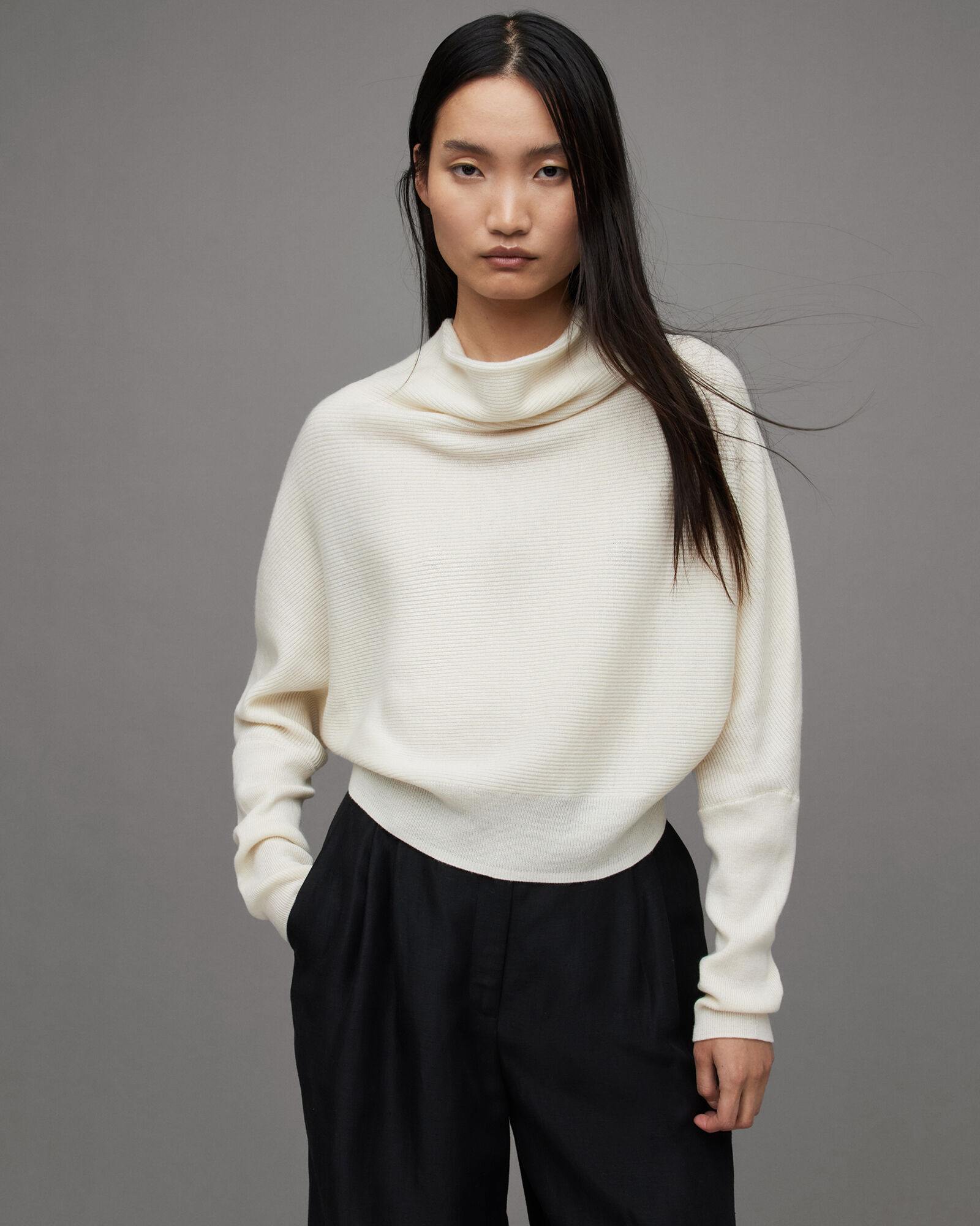 Ridley Cropped Wool Cashmere Mix Sweater