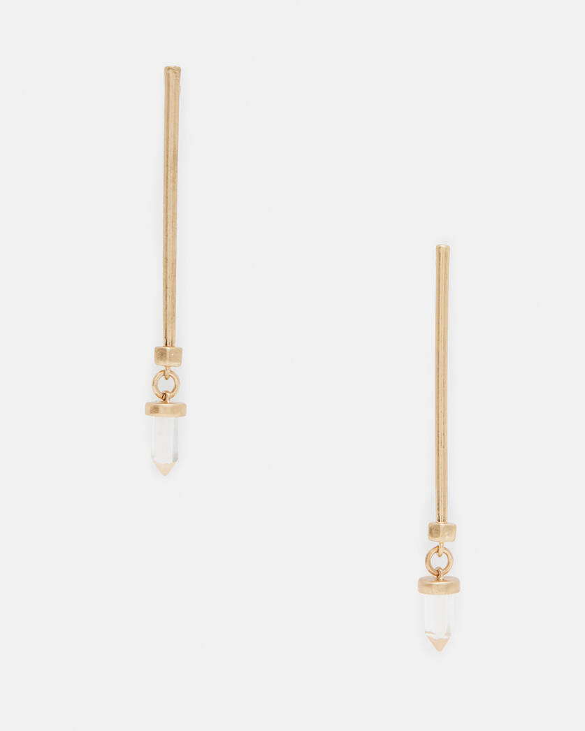 Eryka Crystal Pendant Drop Bar Earrings  large image number 1
