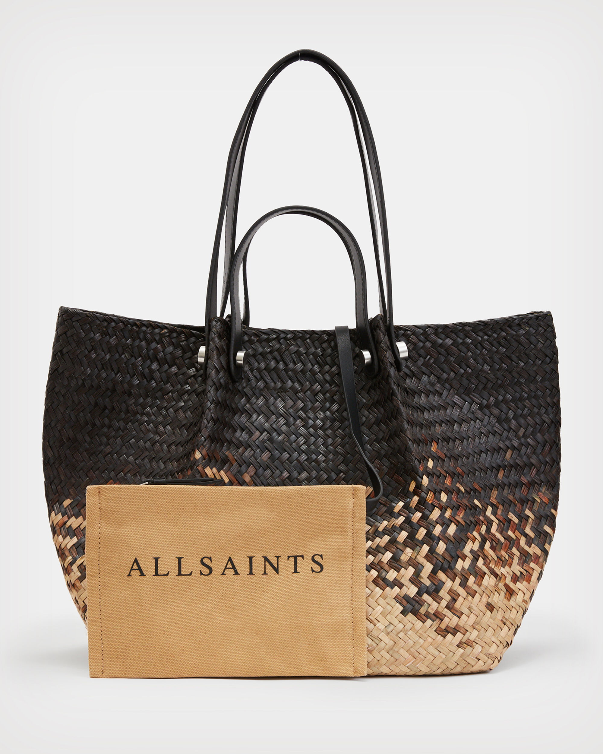 Allington Straw Tote Bag Natural\/Black | ALLSAINTS US