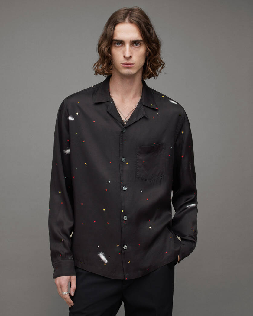 Galaxy Space Printed Relaxed Fit Shirt  large image number 1